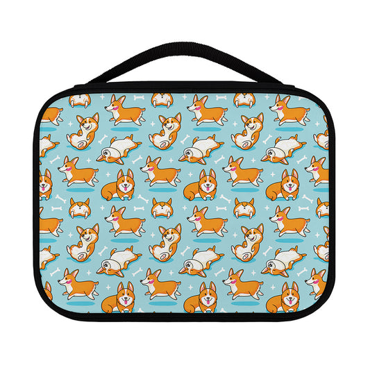 Happy Corgi Pattern Print Classic Bible Case