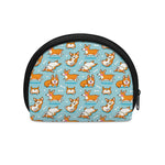 Happy Corgi Pattern Print Coin Purse