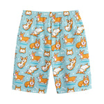 Happy Corgi Pattern Print Cotton Shorts