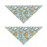 Happy Corgi Pattern Print Dog Bandana