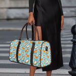 Happy Corgi Pattern Print Duffle Bag