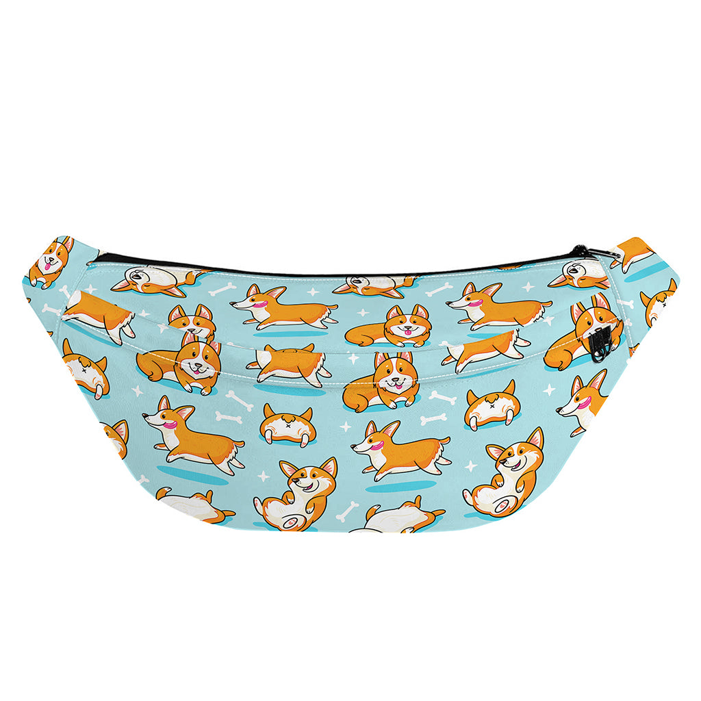 Happy Corgi Pattern Print Fanny Pack