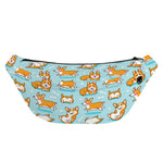 Happy Corgi Pattern Print Fanny Pack