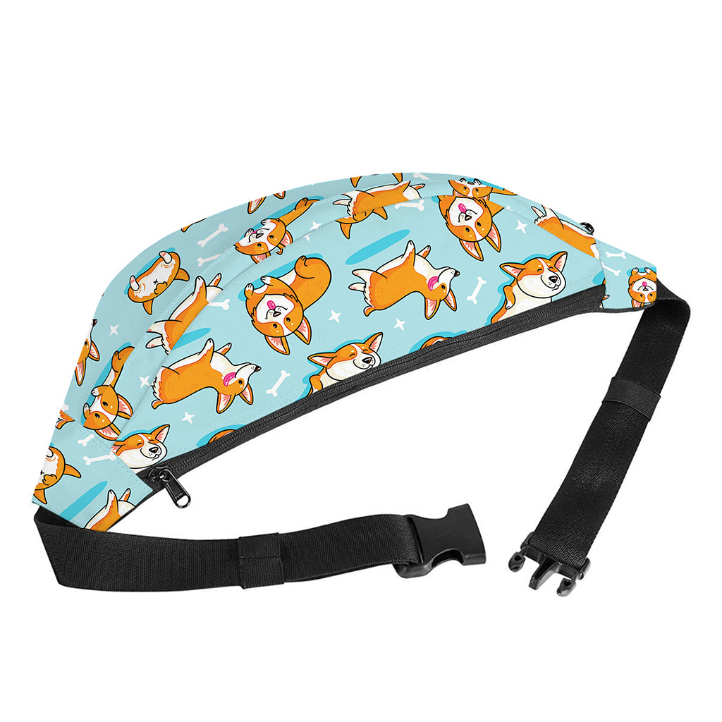 Happy Corgi Pattern Print Fanny Pack
