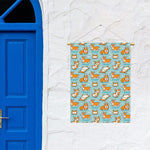 Happy Corgi Pattern Print Garden Flag
