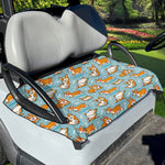 Happy Corgi Pattern Print Golf Cart Seat Cover