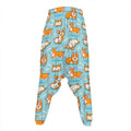 Happy Corgi Pattern Print Hammer Pants