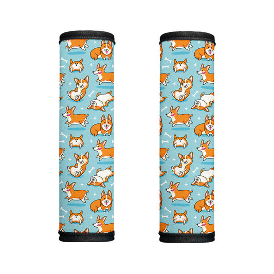 Happy Corgi Pattern Print Handle Covers