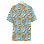 Happy Corgi Pattern Print Hawaiian Shirt