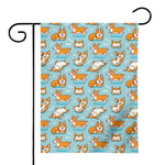 Happy Corgi Pattern Print House Flag
