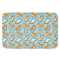Happy Corgi Pattern Print Indoor Door Mat