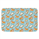 Happy Corgi Pattern Print Indoor Door Mat