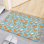 Happy Corgi Pattern Print Indoor Door Mat