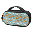 Happy Corgi Pattern Print Portable Cooler Travel Case