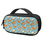 Happy Corgi Pattern Print Insulin Cooler Travel Case