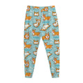 Happy Corgi Pattern Print Jogger Pants