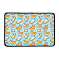 Happy Corgi Pattern Print Kitchen Mat