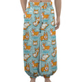 Happy Corgi Pattern Print Lantern Pants