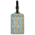 Happy Corgi Pattern Print Luggage Tag