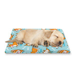 Happy Corgi Pattern Print Pet Cooling Mat Cover