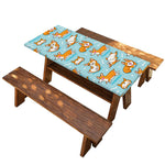 Happy Corgi Pattern Print Picnic Table Cover
