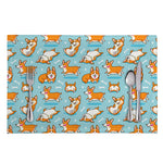 Happy Corgi Pattern Print Placemat