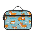 Happy Corgi Pattern Print Portable Lunch Bag