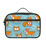 Happy Corgi Pattern Print Portable Lunch Bag