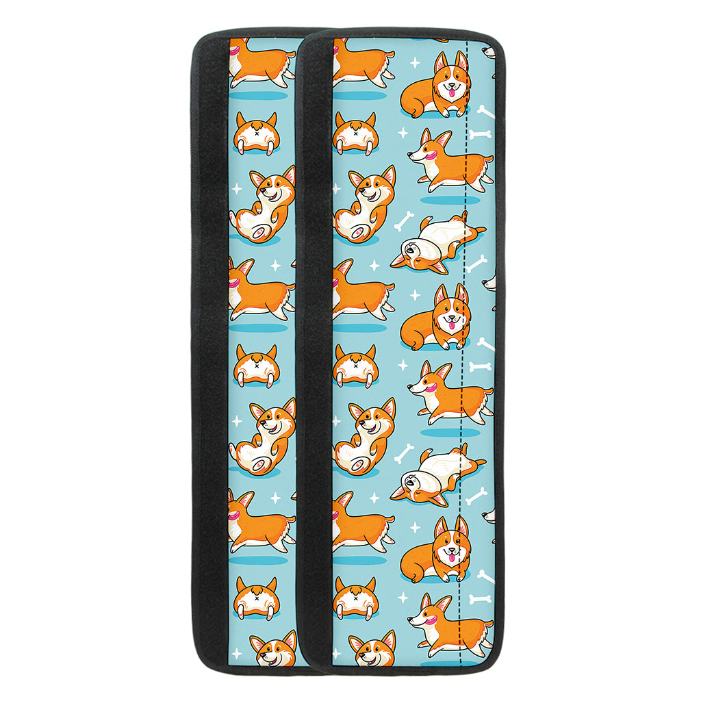 Happy Corgi Pattern Print Refrigerator Handle Covers