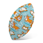Happy Corgi Pattern Print Rugby Ball