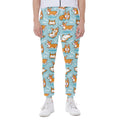 Happy Corgi Pattern Print Joggers