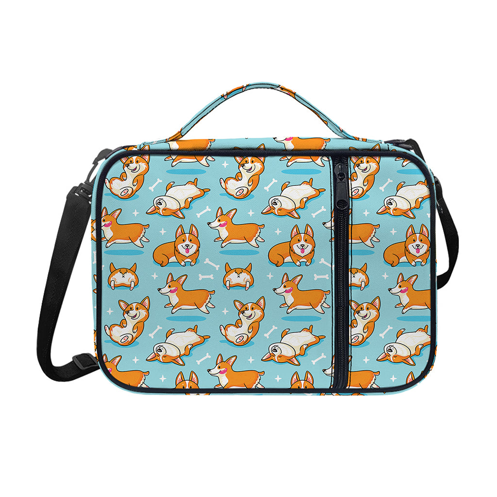 Happy Corgi Pattern Print Shoulder Strap Bible Bag