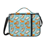 Happy Corgi Pattern Print Shoulder Strap Bible Bag