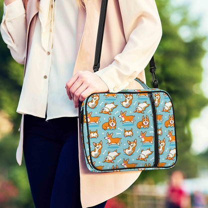 Happy Corgi Pattern Print Shoulder Strap Bible Bag