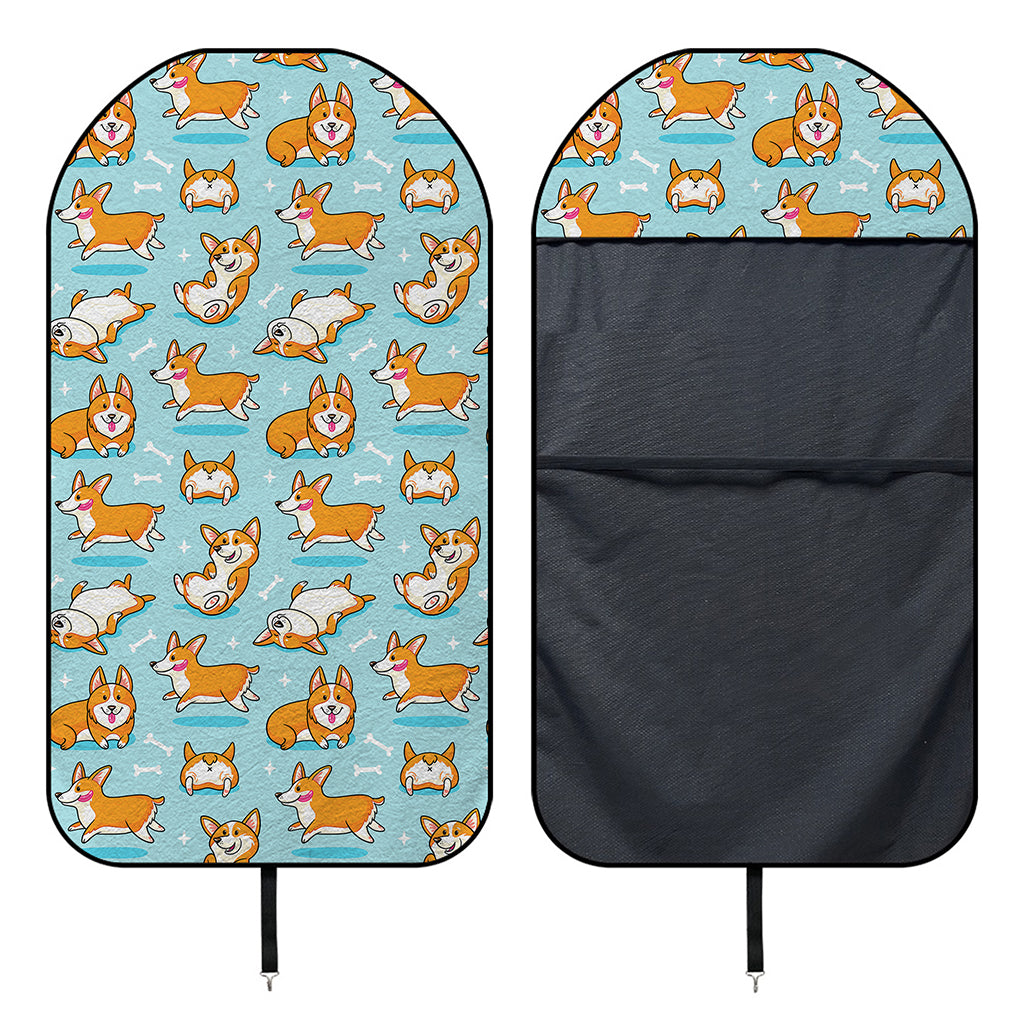 Happy Corgi Pattern Print Waterproof Car Seat Cover