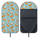 Happy Corgi Pattern Print Waterproof Car Seat Cover