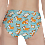 Happy Corgi Pattern Print Women's Panties