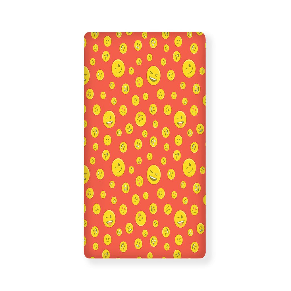 Happy Emoji Pattern Print Baby Crib Sheet