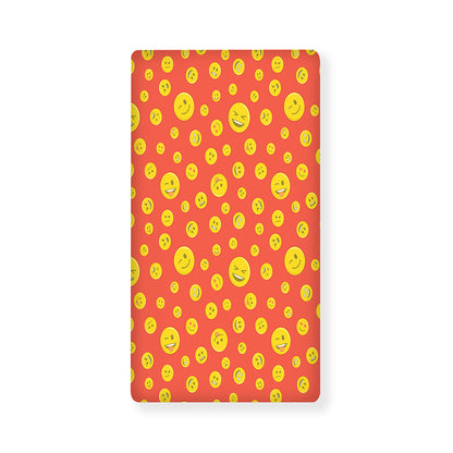 Happy Emoji Pattern Print Baby Crib Sheet