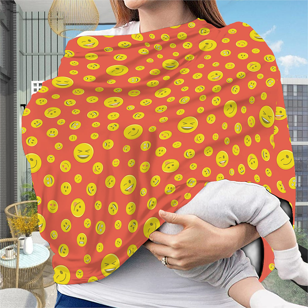 Happy Emoji Pattern Print Baby Seat Cover