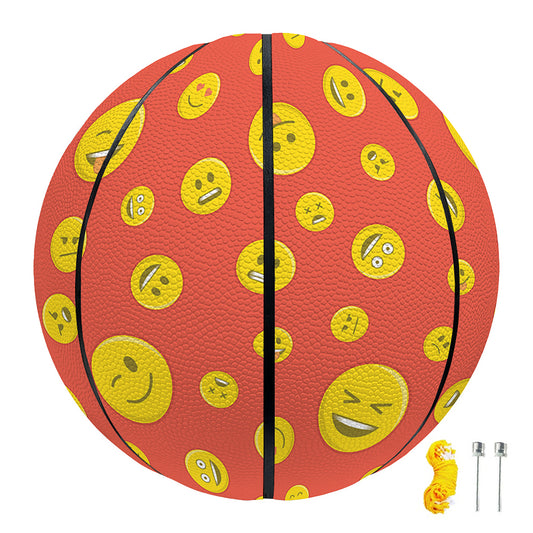 Happy Emoji Pattern Print Basketball