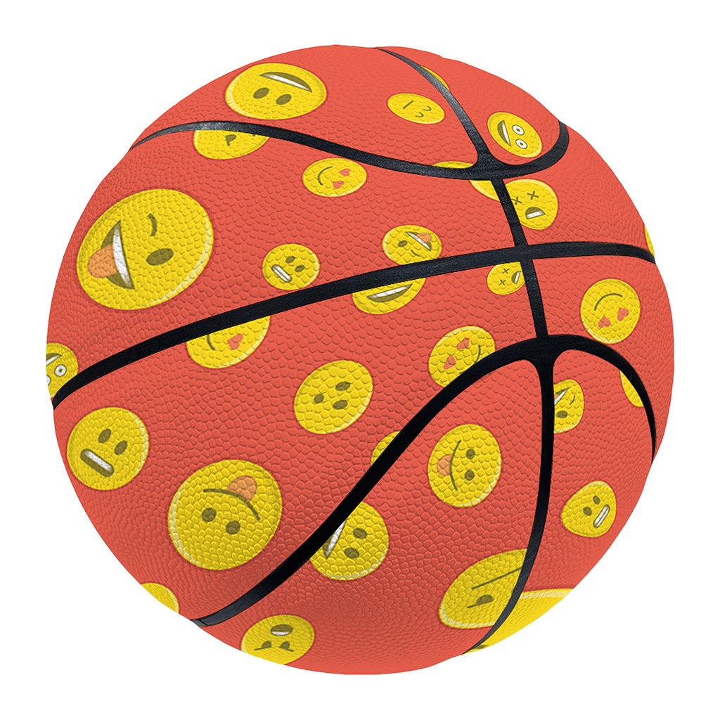 Happy Emoji Pattern Print Basketball
