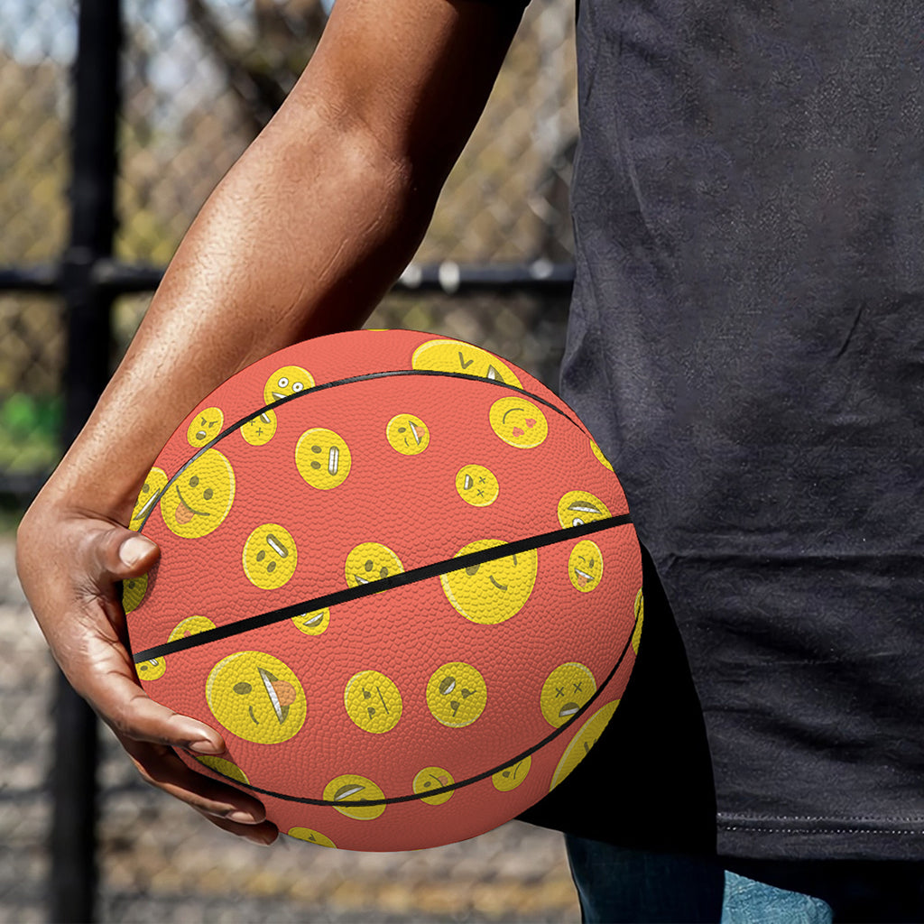Happy Emoji Pattern Print Basketball