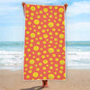 Happy Emoji Pattern Print Beach Towel