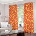 Happy Emoji Pattern Print Dimout Grommet Curtains