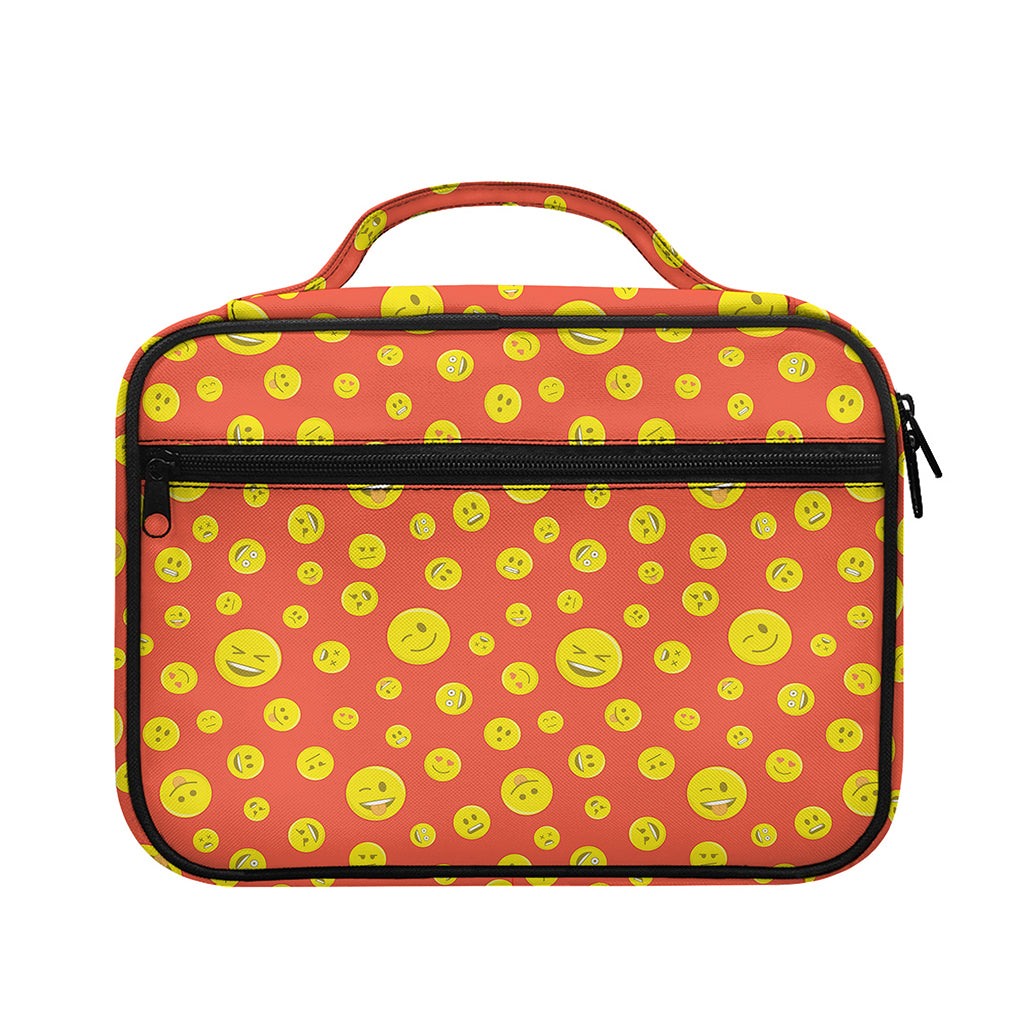 Happy Emoji Pattern Print Briefcase Bible Bag