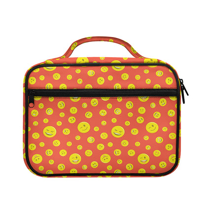 Happy Emoji Pattern Print Briefcase Bible Bag