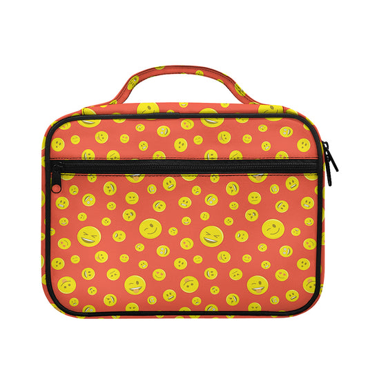 Happy Emoji Pattern Print Briefcase Bible Bag