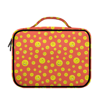 Happy Emoji Pattern Print Briefcase Bible Bag