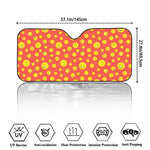 Happy Emoji Pattern Print Car Windshield Sun Shade